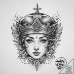 Tattoo sketch crown, concept art for tattoo,… – tattoo sketch (№1760069530_0, 10.10.2025 04:12) — tattoovalue.net