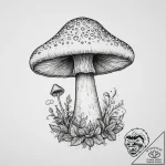 Tattoo sketch whimsical mushroom, tattoo flas… – tattoo sketch (№1760070177_0, 10.10.2025 04:22) — tattoovalue.net