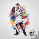Tattoo sketch romantic dance with a person, a… – tattoo sketch (№1760070393_0, 10.10.2025 04:26) — tattoovalue.net