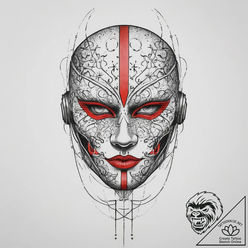 Tattoo sketch 2020s covid-19 mask, tattoo lin... - tattoo sketch (№1760070825_0, 10.10.2025 04:33) — tattoovalue.net