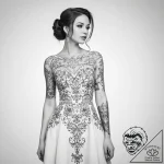 Tattoo sketch formal dress with a quote – tattoo sketch (№1760071257_0, 10.10.2025 04:40) — tattoovalue.net