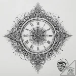 Symbols of time and fate, tattoo sketch desig… – tattoo sketch (№1760071473_0, 10.10.2025 04:44) — tattoovalue.net