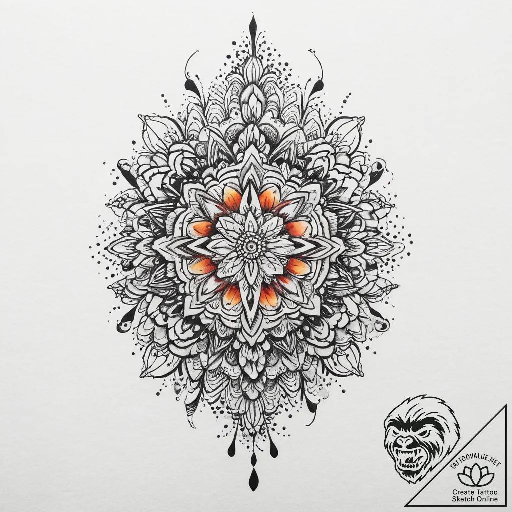 Tattoo sketch кружевной узор, tattoo flash sh... - tattoo sketch (№1760072122_0, 10.10.2025 04:55) — tattoovalue.net