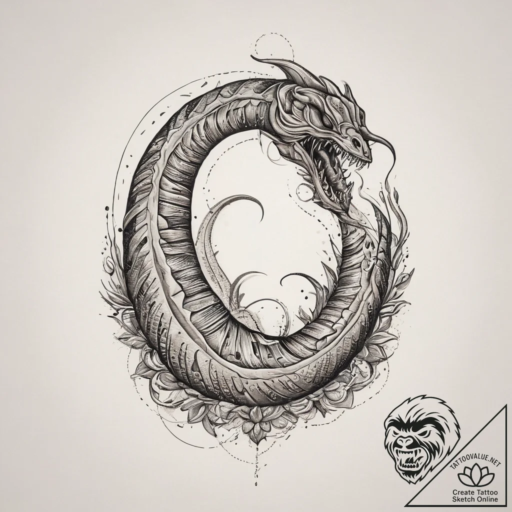 Tattoo sketch dune sandworm, concept art for... - tattoo sketch (№1760072338_0, 10.10.2025 04:58) — tattoovalue.net