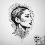 Tattoo sketch tour guide a person with a map,… – tattoo sketch (№1760072554_0, 10.10.2025 05:02) — tattoovalue.net