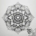 Tattoo sketch anemone, tattoo line art, on a… – tattoo sketch (№1760074446_0, 10.10.2025 05:34) — tattoovalue.net