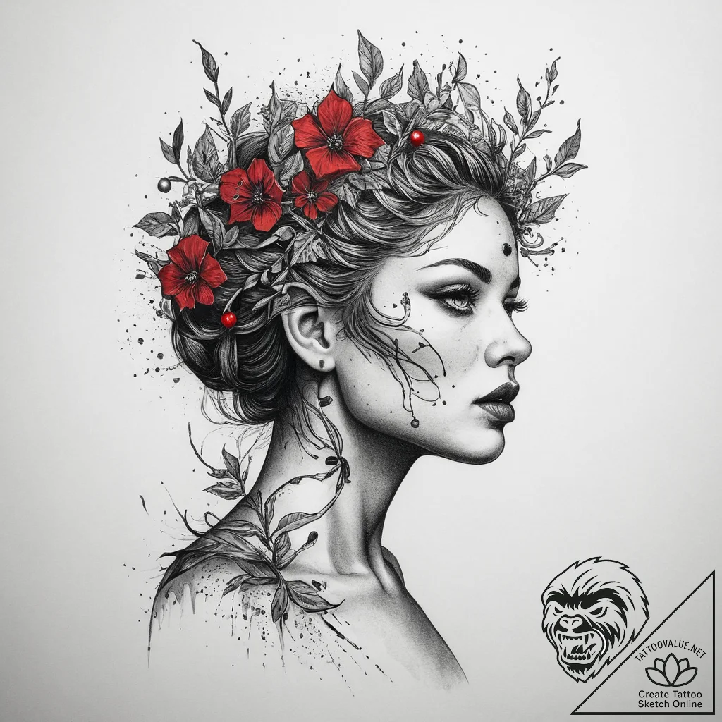 Tattoo sketch dryad tattoo, tattoo drawing ou... - tattoo sketch (№1760074664_0, 10.10.2025 05:37) — tattoovalue.net