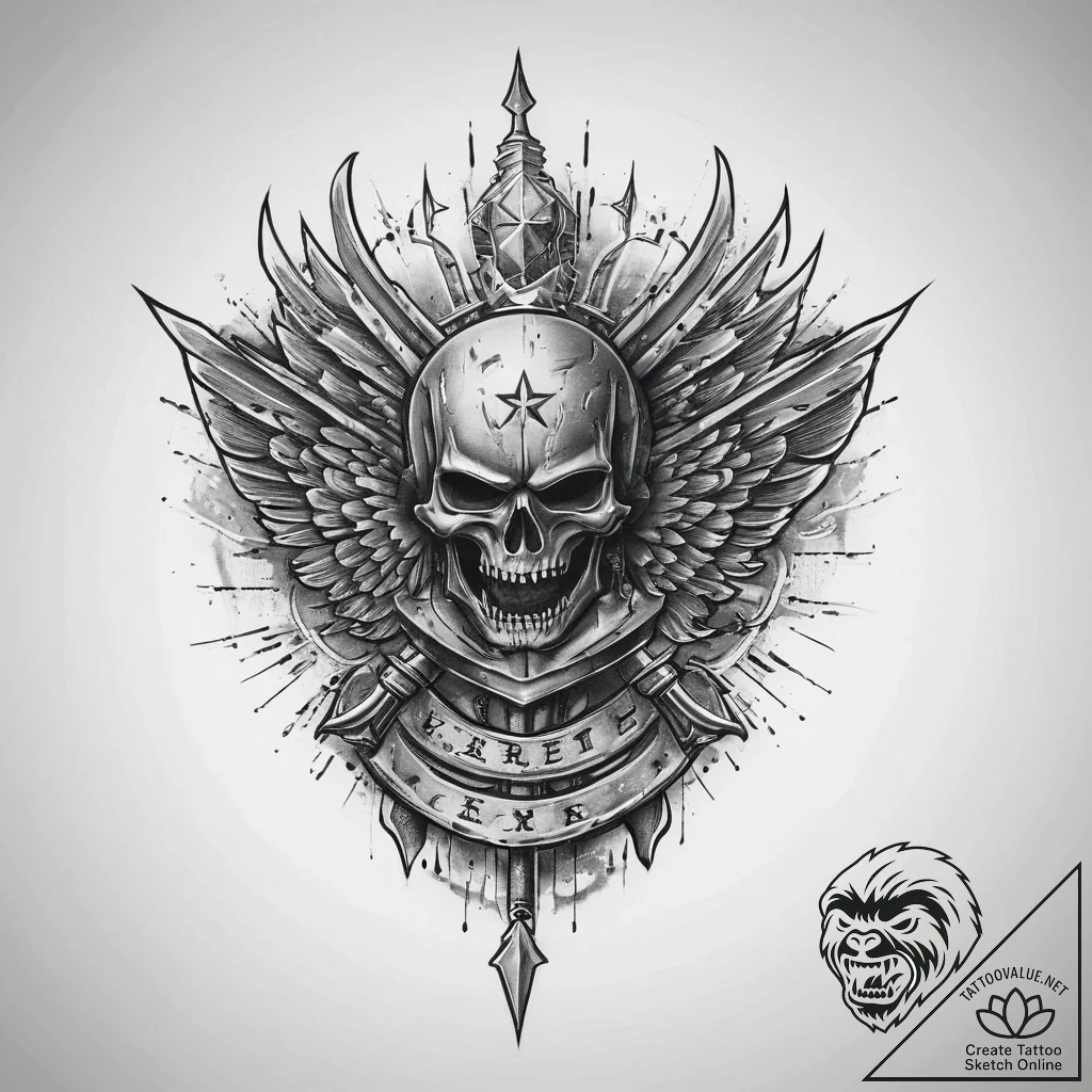 Tattoo sketch military stripes, tattoo flash... - tattoo sketch (№1760076171_0, 10.10.2025 06:02) — tattoovalue.net