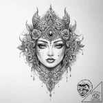 Tattoo sketch mystical world – tattoo sketch (№1760077680_0, 10.10.2025 06:28) — tattoovalue.net