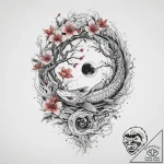 Tattoo sketch tree of life with a moon, tatto… – tattoo sketch (№1760078329_0, 10.10.2025 06:38) — tattoovalue.net