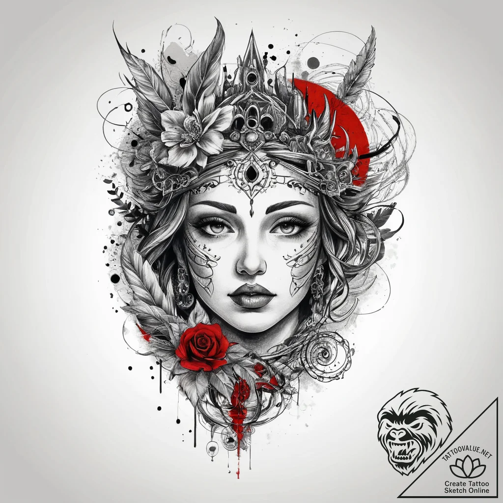 Tattoo sketch mystical quest, artistic tattoo... - tattoo sketch (№1760079641_0, 10.10.2025 07:00) — tattoovalue.net