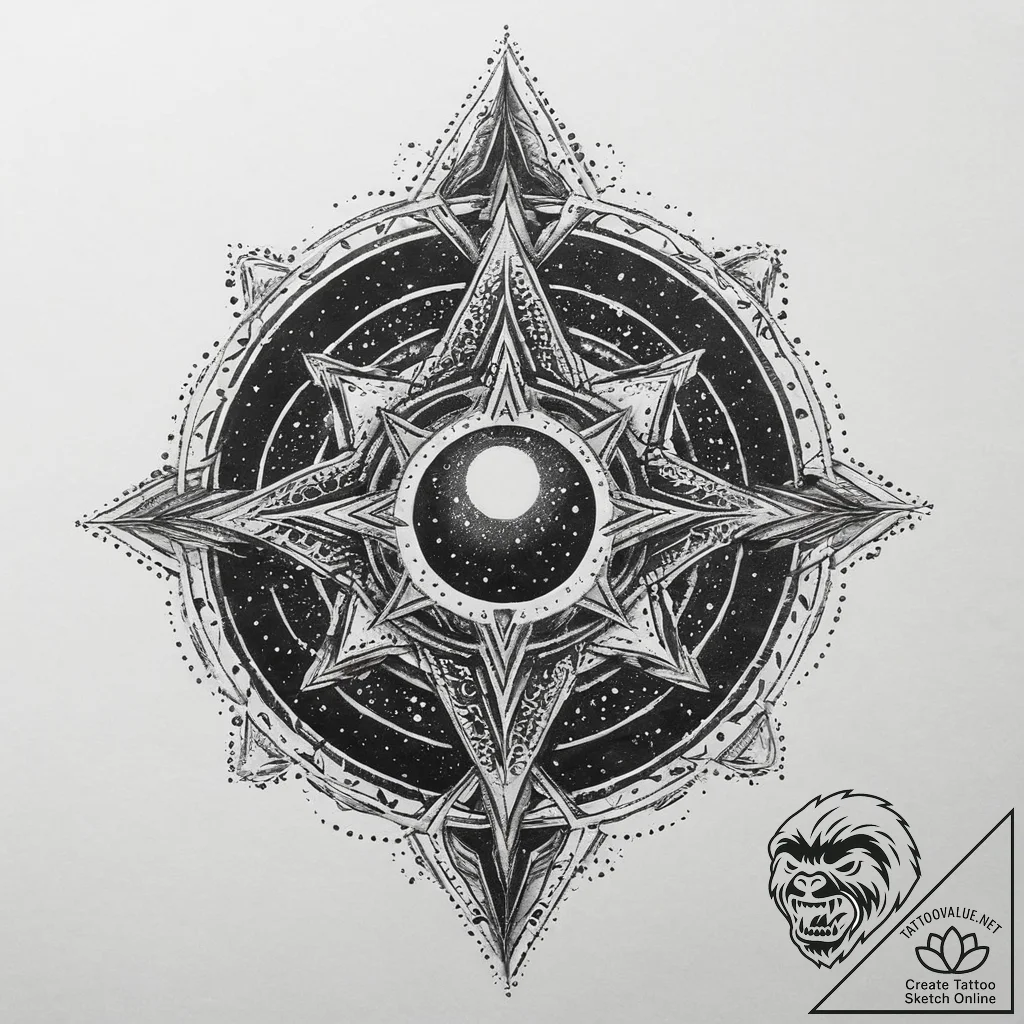 Tattoo sketch cosmic dimension, concept art f... - tattoo sketch (№1760080289_0, 10.10.2025 07:11) — tattoovalue.net