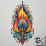 Tattoo sketch flame, tattoo flash sheet desig… – tattoo sketch (№1760080724_0, 10.10.2025 07:18) — tattoovalue.net