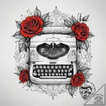 Tattoo sketch the shining typewriter, tattoo… – tattoo sketch (№1760081155_0, 10.10.2025 07:25) — tattoovalue.net