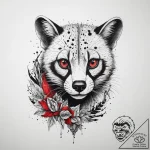 Tattoo sketch civet, tattoo line art, trash p… – tattoo sketch (№1760081371_0, 10.10.2025 07:29) — tattoovalue.net