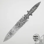 Tattoo sketch knife – tattoo sketch (№1760081803_0, 10.10.2025 07:36) — tattoovalue.net