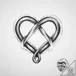 Tattoo sketch infinity symbol with a heart, t… – tattoo sketch (№1760082887_0, 10.10.2025 07:54) — tattoovalue.net