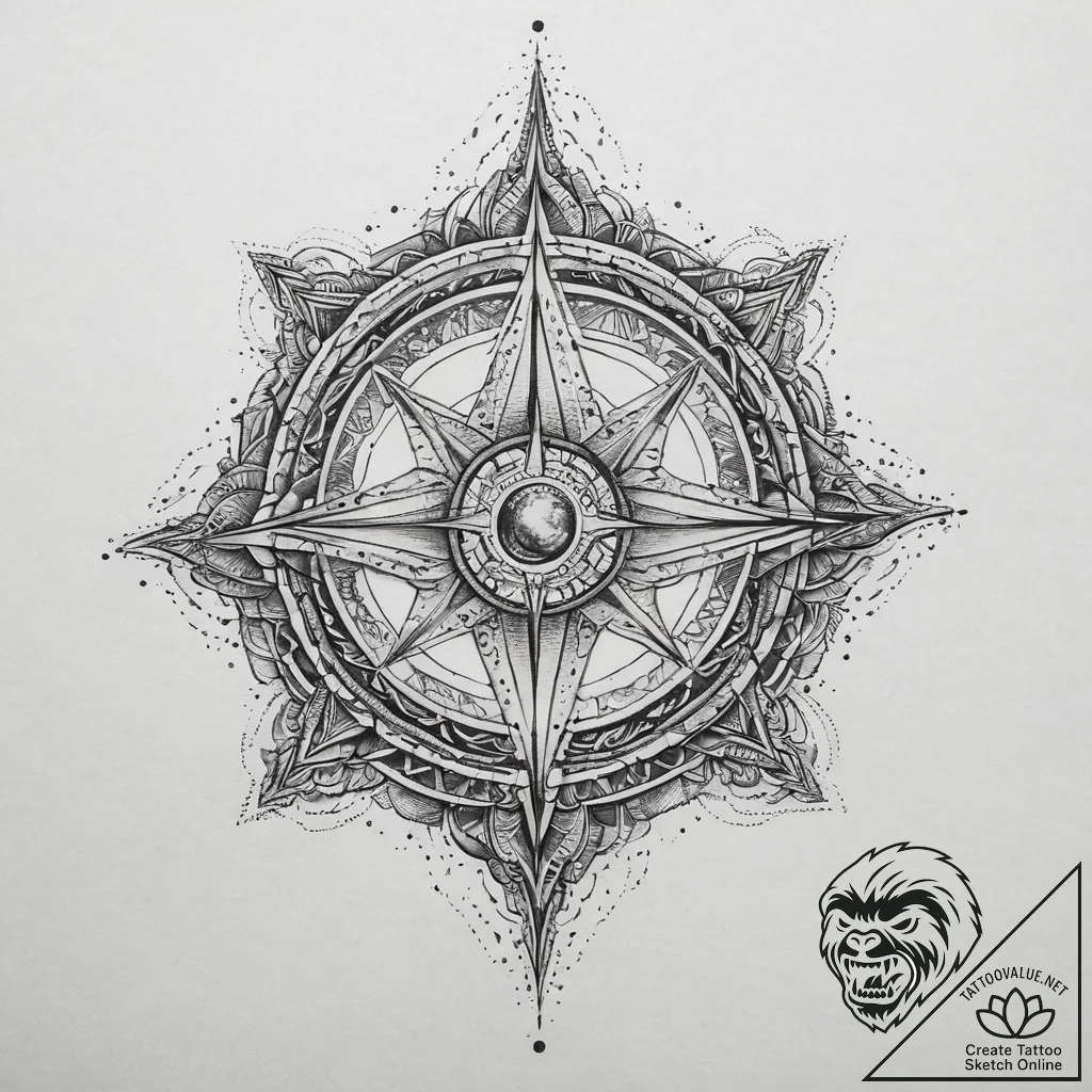 Tattoo sketch cosmic past, tattoo line art, l... - tattoo sketch (№1760083111_0, 10.10.2025 07:58) — tattoovalue.net