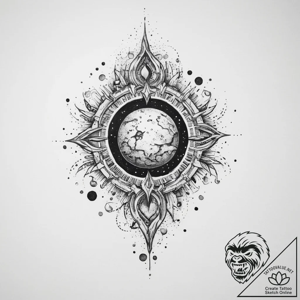 Tattoo sketch cosmic soil - tattoo sketch (№1760084626_0, 10.10.2025 08:23) — tattoovalue.net