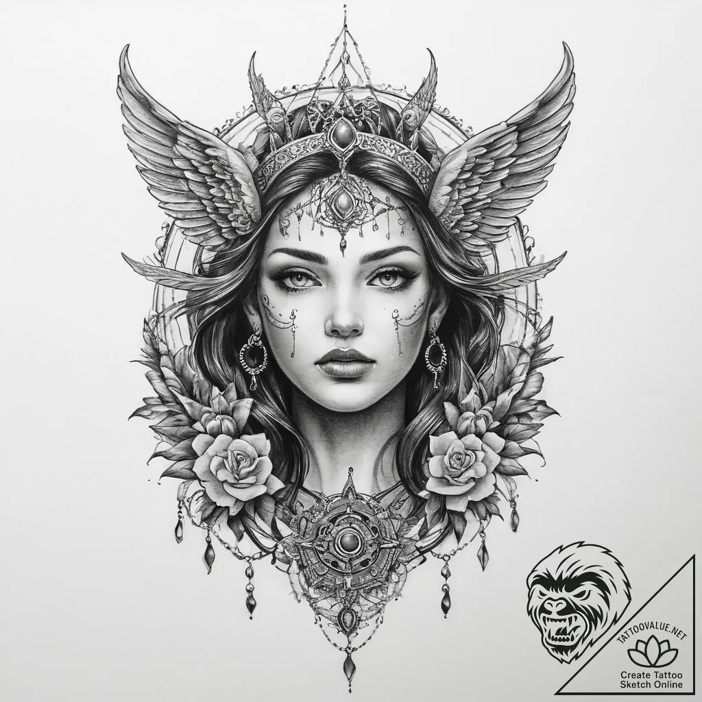 Tattoo sketch mystical insight - tattoo sketch (№1760085275_0, 10.10.2025 08:34) — tattoovalue.net