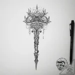 Tattoo sketch scepter, tattoo drawing outline… – tattoo sketch (№1760086357_0, 10.10.2025 08:52) — tattoovalue.net