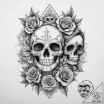 Tattoo sketch mask, ink illustration for tatt… – tattoo sketch (№1760090704_0, 10.10.2025 10:05) — tattoovalue.net