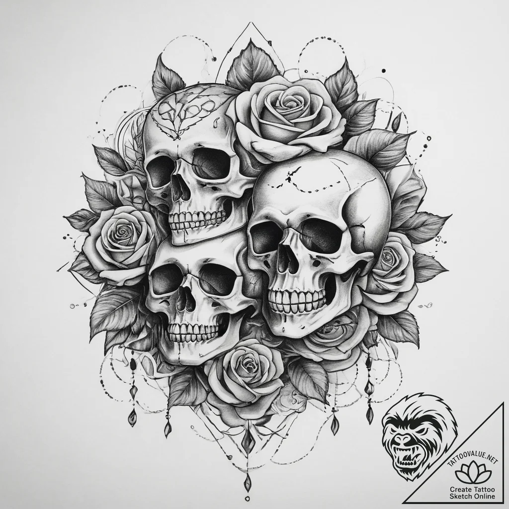 Tattoo sketch a symbolic concept, artistic ta... - tattoo sketch (№1760092012_0, 10.10.2025 10:26) — tattoovalue.net