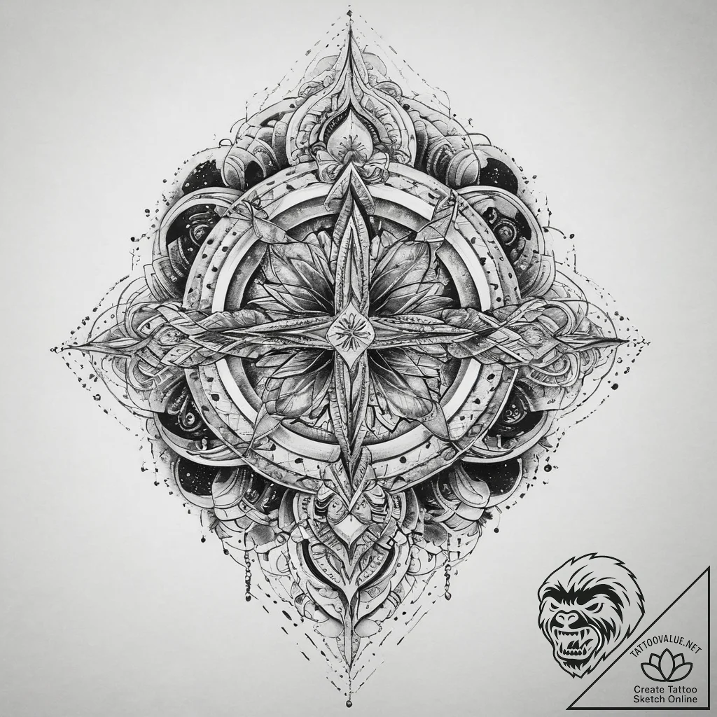 Tattoo sketch cosmic river, tattoo sketch des... - tattoo sketch (№1760093964_0, 10.10.2025 10:59) — tattoovalue.net