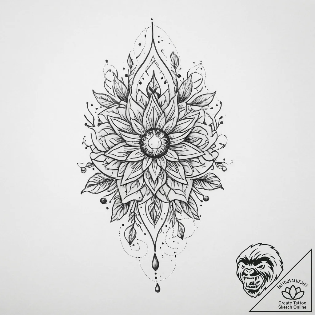 Tattoo sketch spiritual soil, tattoo drawing... - tattoo sketch (№1760094397_0, 10.10.2025 11:06) — tattoovalue.net