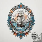 Winter sports, concept art for tattoo, vibran… – tattoo sketch (№1760097877_0, 10.10.2025 12:04) — tattoovalue.net