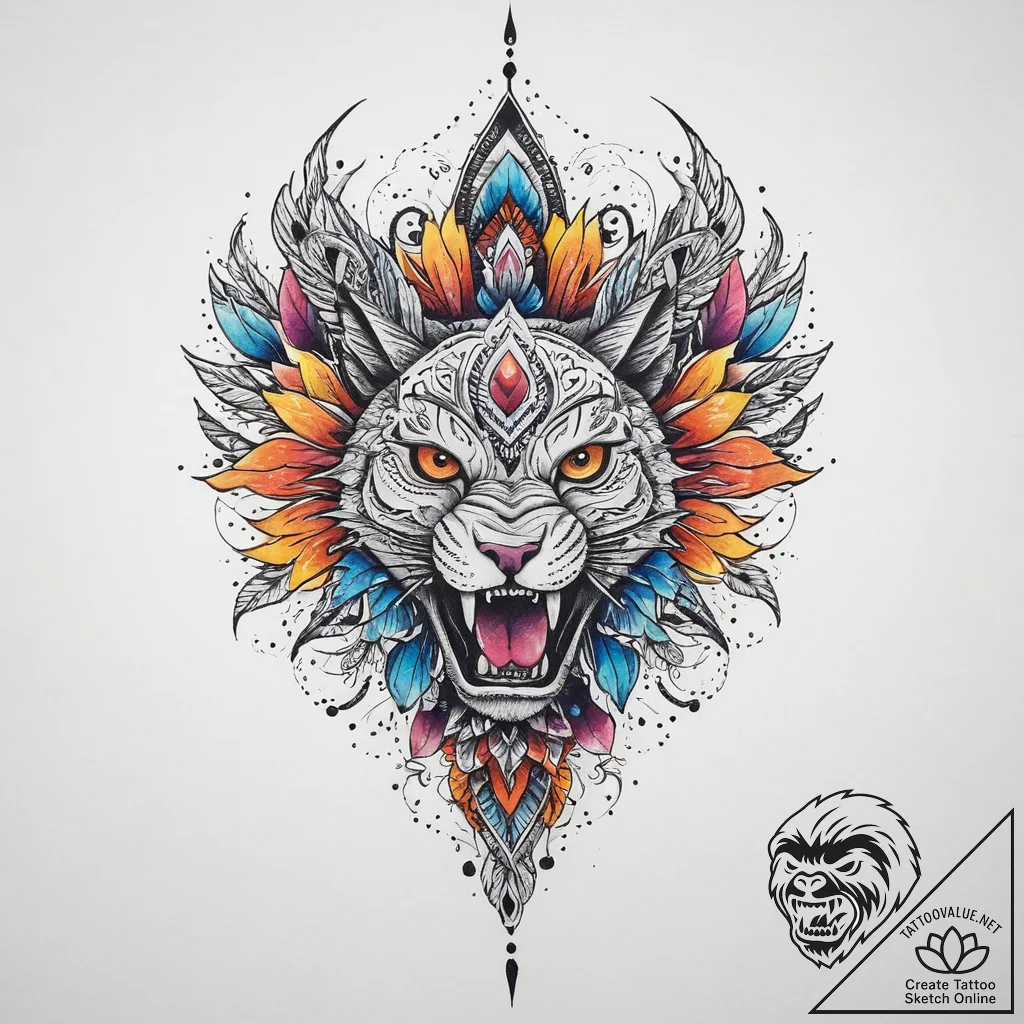 Tattoo sketch end, concept art for tattoo, vi... - tattoo sketch (№1760098956_0, 10.10.2025 12:22) — tattoovalue.net