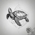 Tattoo sketch hands with a turtle, tattoo lin… – tattoo sketch (№1760099395_0, 10.10.2025 12:29) — tattoovalue.net