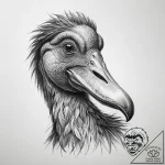 Tattoo sketch dodo bird, ink illustration for… – tattoo sketch (№1760100697_0, 10.10.2025 12:51) — tattoovalue.net