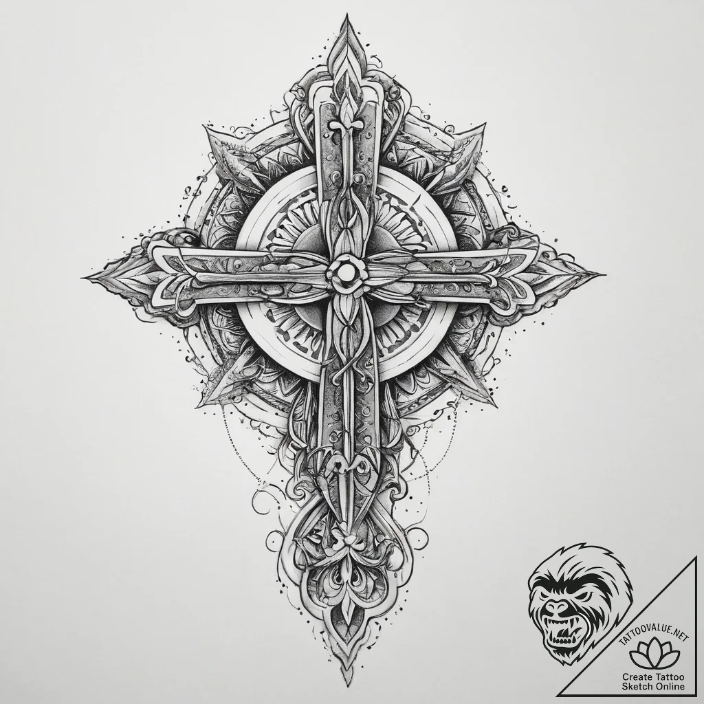Tattoo sketch divine presence, tattoo flash s... - tattoo sketch (№1760102447_0, 10.10.2025 13:20) — tattoovalue.net
