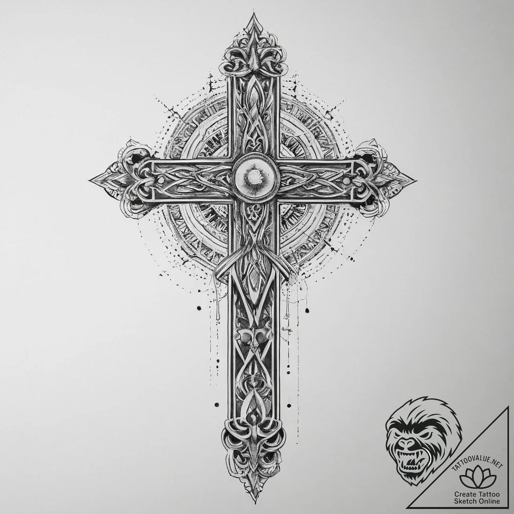 Tattoo sketch sacred soul, concept art for ta... - tattoo sketch (№1760102664_0, 10.10.2025 13:24) — tattoovalue.net