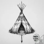 Tattoo sketch native american tepee, tattoo l… – tattoo sketch (№1760102881_0, 10.10.2025 13:28) — tattoovalue.net