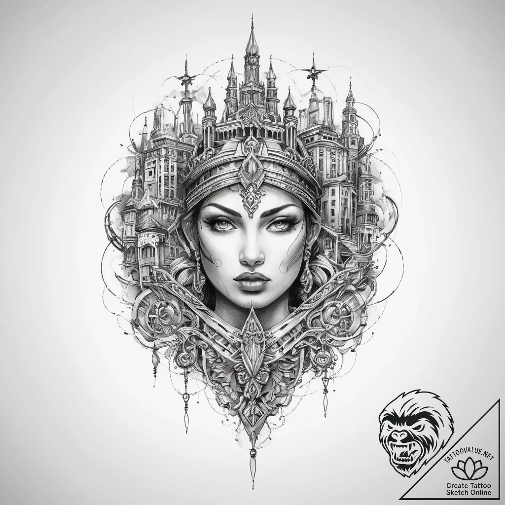 Tattoo sketch city - tattoo sketch (№1760104404_0, 10.10.2025 13:53) — tattoovalue.net