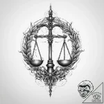 Tattoo sketch justice – tattoo sketch (№1760105701_0, 10.10.2025 14:15) — tattoovalue.net