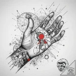 Tattoo sketch hands with a map, concept art f… – tattoo sketch (№1760105917_0, 10.10.2025 14:18) — tattoovalue.net