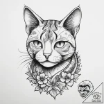 Tattoo sketch cat on shoulder, artistic tatto… – tattoo sketch (№1760106997_0, 10.10.2025 14:36) — tattoovalue.net