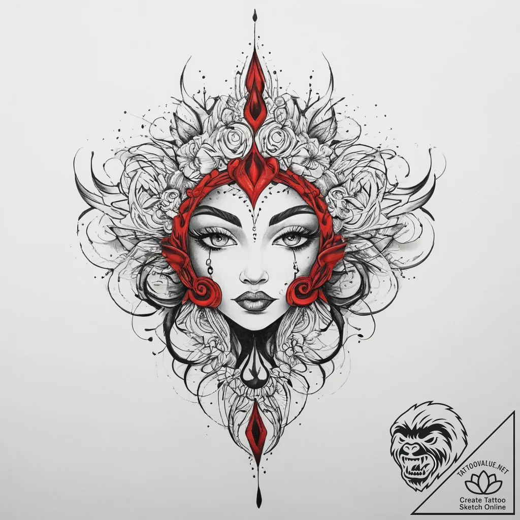 Tattoo sketch bronze, ink illustration for ta... - tattoo sketch (№1760107438_0, 10.10.2025 14:43) — tattoovalue.net