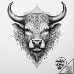 Tattoo sketch taurus bull head – tattoo sketch (№1760108525_0, 10.10.2025 15:02) — tattoovalue.net