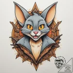 Tattoo sketch tom and jerry with a bat, artis… – tattoo sketch (№1760108740_0, 10.10.2025 15:05) — tattoovalue.net