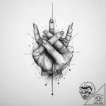 Tattoo sketch hands with a knot, ink illustra… – tattoo sketch (№1760108957_0, 10.10.2025 15:09) — tattoovalue.net