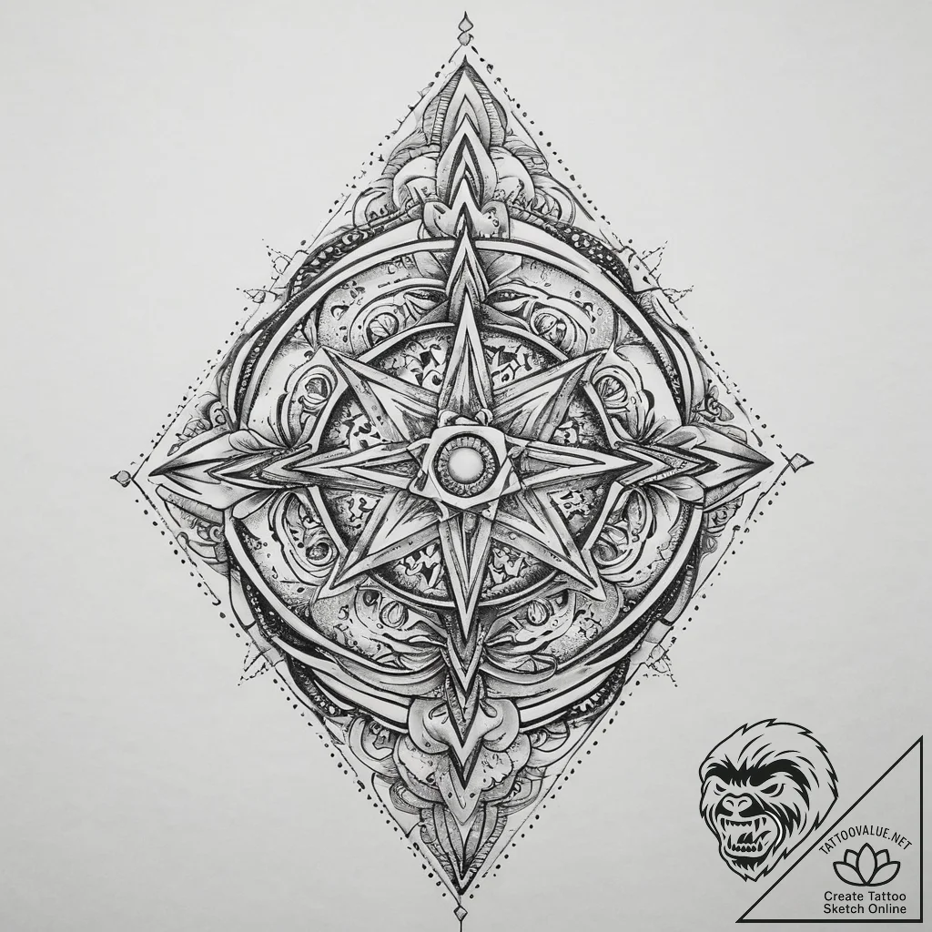 Tattoo sketch reflection, tattoo sketch desig... - tattoo sketch (№1760109389_0, 10.10.2025 15:16) — tattoovalue.net