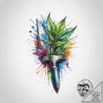 Tattoo sketch gardening trowel and a plant, a… – tattoo sketch (№1760109605_0, 10.10.2025 15:20) — tattoovalue.net