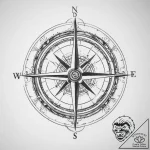 Tattoo sketch compass – tattoo sketch (№1760110039_0, 10.10.2025 15:27) — tattoovalue.net