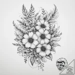 Tattoo sketch floral bouquet, tattoo drawing… – tattoo sketch (№1760111336_0, 10.10.2025 15:48) — tattoovalue.net