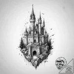 Tattoo sketch wizard in a castle, tattoo sket… – tattoo sketch (№1760112209_0, 10.10.2025 16:03) — tattoovalue.net