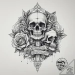 Tattoo sketch village, ink illustration for t… – tattoo sketch (№1760113074_0, 10.10.2025 16:17) — tattoovalue.net